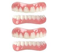 False Teeth Veneers 2 Pairs Upper and Lower Cosmetic Teeth Veneers Whitening Temporary for Men Women