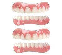 False Teeth Veneers 2 Pairs Upper and Lower Cosmetic Teeth Veneers Whitening Temporary for Men Women
