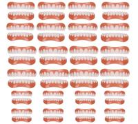 False Teeth Veneers Top and Bottom Veneers Fake Teeth Temporary Prosthesis Teeth for Men Women Silicone Dental Prostheses for Protecting Teeth Regaining Smile,26pcs