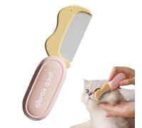 Faltbare Haustierbürste - 12.6 x 3.8 cm Fellpflege & Entfilzung Kamm | Unterwolle Entferner - ABS Stahl - Kompakte Hund & Katzenbürste Für Reisen Pflege Baden Innen Außen