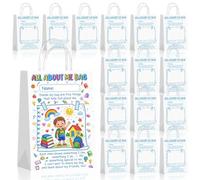 Falueqg All About Me Gift Bags - 30 Pcs Back to School Paper Gift Bags Welcome to School Kindergarten Party Supplies for First Day of Semester Classroom Activities
