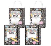 Falueqg Back to School Gift Bags - 30 Pcs Composition Notebook Paper Gift Bags Teacher Appreciation Gifts Party Supplies for First Day of Semester Classroom Activities