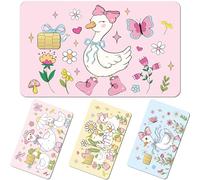 Falueqg Funny Animals Credit Card Skin - 4 Pcs Silly One Goose Debit Skin Stickers Funny Goose Design Credit Decal Cover Set for Transportation Key Debit Bus Cards