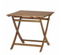 Falun Folding Table 80X80X74 Cm Frame And Tabletop Acacia Wood Natural Oiled New