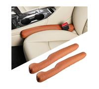 FALVFUN 2PCS Leather Car Seat Gap Filler, Vehicle Crevice Plug Fill The Gap Between Seat & Console Stop Things from Dropping, Automotive Drop Blocker Catcher Accessories, Universal Fit (Brown)
