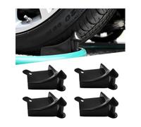 FALVFUN 4PCS Car Hose Guide, Vehicle Detailing Cleaning Tools Hose Guides Preventing Wash Stuck Under The Tires, Automotive Wheel Rolling System Tool for Washing, Universal Fit (Black)