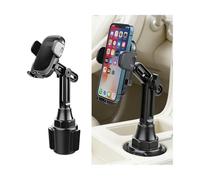 FALVFUN Car Cup Phone Holder, 360° Rotation Adjustable Vehicle Cup Cell Phone Mount with Expandable Base, Automotive Interior Smartphone Holder, Universal for SUV RV Truck