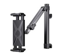 FALVFUN Car Headrest Tablet Holder, 360° Rotating Adjustable Vehicle Backseat Phone Mount for 4.7-15" Devices, Travel Road Trip Essentials Smartphone Holder, Universal for SUV RV Truck (Black)