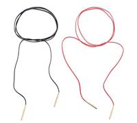 Falzqq 2 Pack Tie Necklace Gothic Bow String Necklace Velvet Choker Neck Chain Boho Long Rope Collar Wrap Necklaces for Women, Red & Black