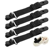 Falzqq 4 Pcs Adjustable Boot Straps for Cowboy Boots Stirrup Pants Clips Pant Leg Clips for Women Men Motorcycle Biker Outdoor Use