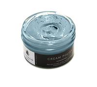 Famaco 50ml Blue French Pastel Leather Deluxe Cream Polish for Boot and Shoe with Application Brush - Nourish and Leather Protector Kit for Boots and Shoes