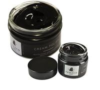 Famaco Black Leather Repair Kit - Tinted nourishing & protecting cream polish and scuff and scratch dye with polishing cloth and FREE touch up brush in 24 different colours (Black)