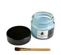 Famaco Blue Sky Shoe Dye Cream Polish With Luxury Detail Brush - 15ml | Instant Shine and conditioning balm | Leather Repair Cream | Nourishing cream for Shoes & Bags, | Prevents leather from Cracking