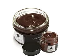 Famaco Brown 50ml Renovating Polish and 15ml Scuff and Scratch Dye with Polishing Cloth and Free Touch up Brush - Long Lasting Shine Protector Kit for Boots and Shoes