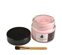 Famaco Shoe Dye Cream Polish with Detailing Touch Up Brush - 15ml | Instant Shine and Conditioning Balm | Nourishing Cream for Shoes & Bags, | Prevents Leather from Cracking (Pink Rose Dragee)