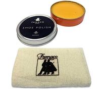 Famaco Tan Natural Shoe Polish Tin 50ml Polishing Cloth