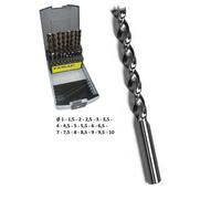 FAMAG 1594 Wood Spiral Drill HSS-G, Ø 1 - 10 Mm (0.5 Mm Increment), 19-Piece Set