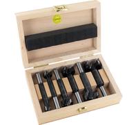 Famag 1662.505 Super Wood Drill Bit Carbide-Tipped, Set in Wooden Box, 5 Pieces