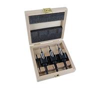 Famag Bohrsenk Set 4 Pieces Diameter 4/5/6 mm and Depth Stop in Wooden Box, 3577504