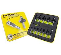 FAMAG Classic Line 3381.812 Carbide Milling Cutter Set 12 Pieces Shaft Diameter 8 mm in Metal Box