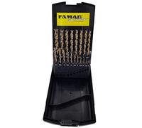 Famag HSS-G Set of 19 Twist Drill Bits for Wood