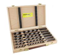 FAMAG Lewis Auger Bit Set of 8 Pieces OAL 235mm in Wooden Case, 1410200