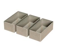 FAMALAHEE 3 PACK Drawer Organizer Clothes,drawer Divider, Dresser Drawer Storage for Sock, Underwear, Bra,Panties,Belt, Tie, Stockings, Leggings & Accessories (Beige)