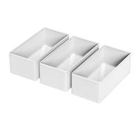FAMALAHEE 3 PACK Drawer Organizer Clothes,drawer Divider, Dresser Drawer Storage for Sock, Underwear, Bra,Panties,Belt, Tie, Stockings, Leggings & Accessories (White)
