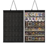 Famaster 36 Cards Display Case - 35PT Graded Sports Card Frame - with PVC Protection & Clear View for Baseball Football Basketball Trading Card Wall Display, Black