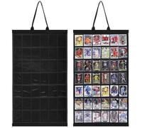 Famaster 42 Cards Display Case - 35PT Sports Card Frame - with PVC Protection & Clear View for Baseball Football Basketball Trading Card Wall Display, Black