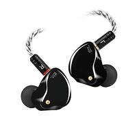 Famedy In-ear Monitors, Wired Earbuds with Tesla Technology Headphone MMCX Detachable Cables,Noise-Isolating in ear Headphones for Musicians Drummer Hifi Stereo IEM Earphones (Black Coating, no Mic)