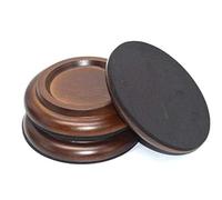 FameFame 3 Pack Hardwood Piano Caster Cups Floor Protector Solid Caster for Grand Piano, Non-Slip & Anti-Noise Foot Pad, (Brown)