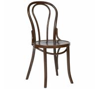 Fameg Bentwood Bistro Side Chairs - Beech Walnut Finish - H 460mm - Pack of 2