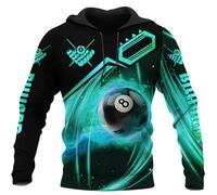 famesale 8 Ball Billiard 3D Printed Mens Hoodie & Sweatshirt Autumn Unisex Streetwear Billiard Club Zipper Jacket Pullover