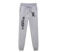 famesale Death Note Sweatpants Anime Death Note Yagami Light Elastic Waist Drawstring Sports Jogger Pants for Men Women Teens