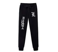 famesale Death Note Sweatpants Anime Death Note Yagami Light Elastic Waist Drawstring Sports Jogger Pants for Men Women Teens