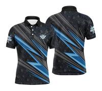 famesale Men's Women's Billards 3D Print Polo Shirt No. 8 No.9 Ball Snooker Graphic T-Shirt Casual Sport Pullover Top for Pool Players