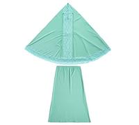 famesale Ramadan Eid Kaftan Girls Khimar Abaya Set Dubai Turkey 2 Piece Hijab Muslim Dress Khimar Skirt Robe Prayer Clothes