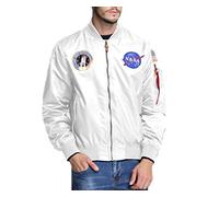 famesale Unisex NASA Personality Printing Casual Short-Sleeved Long-Sleeved Hoodie Sweatshirt Pants Jacket Jacket Down Jacket White