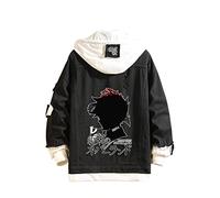Famesale Unisex The Promised Neverland Hoodie Jacket Cosplay Emma Norman Ray Denim Jacket Anime Casual Sweatshirt Costume Jumper