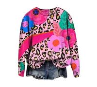 famesale Women Leopard Print Sweatshirt Cheetah Tiger Zebra Print Jumper 3D Graphic Print Long Sleeve Pullover Top
