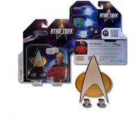 FAMETEK Star Trek The Next Generation Chirping Communicator Badge, TNG ComBadge NON BLUETOOTH Version, Star Trek Memorabilia, Gifts and Collectibles