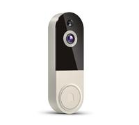 FameVibe 1080P Wireless Video Doorbell Camera, AI Human Detection, Night Vision, 2-Way Audio, Battery Powered, Cloud Storage, 2.4G WiFi, Indoor Outdoor Surveillance (Linen-No Chime Inclued)