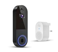 FameVibe 1080P Wireless Video Doorbell Camera, AI Human Detection, Night Vision, 2-Way Audio, Battery Powered, Cloud Storage, 2.4G WiFi, Indoor Outdoor Surveillance (Black)
