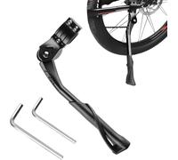 FAMEX RIDE Heavy Duty Adjustable Mountain Bike Kickstand, Black, Height Adjustable Bike Stand Kick, Rear Side Bicycle Kick Stand, Universal Bicycle Kickstand for 24-29 Inch MTB Bicycle