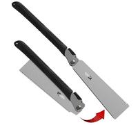 FAMEX Ryoba 5523 Professional Japanese Saw 240 mm Carbon Steel Double-Sided Fine/Coarse 7-9/17 TPI Thickness 0.5 mm Made in Japan Handsaw Foldable Universal Saw for Wood Pull Saw