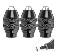 Famgee 3 Pcs Quick Change Keyless Chuck 4486 Replacement 1/32" to 1/8" Compatible with Dremel Rotary Tool 395 3000 3100 4000 4300 7300 7700 8200 8250 Multipro