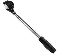 Famgee Portable Retractable Stainless Steel Golf Ball Retriever Telescopic for Water with Automatic Locking Scoop Saver Pick Up Shaft Tool Extended Length 9 Ft