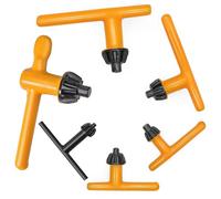 Famgee Replacement Drill Chuck Key Wrench - Electric Drill Clamping Tool - Heavy Duty Thumb Handle - 6 Pcs (Chuck Diameter 3/4", 5/8", 1/2", 3/8", 1/4", 5/32")