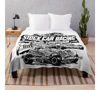 Famgem Fleece Throw Blanket 60x50 in BriSCA F1 Stock Cars Evolution to Mark Sargent Design - Ultra-Soft Flannel Sofa Blanket for Kids & Home